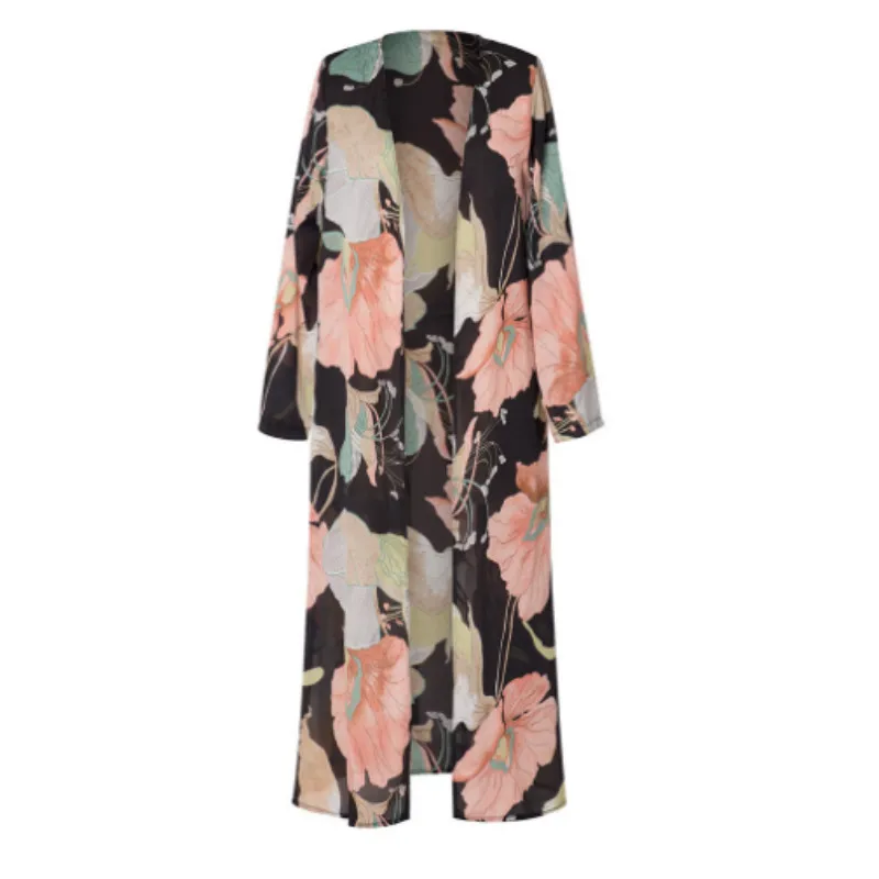 Женская шифоновая рубашка MIOFAR в стиле ретро с цветочным принтом свободная шаль