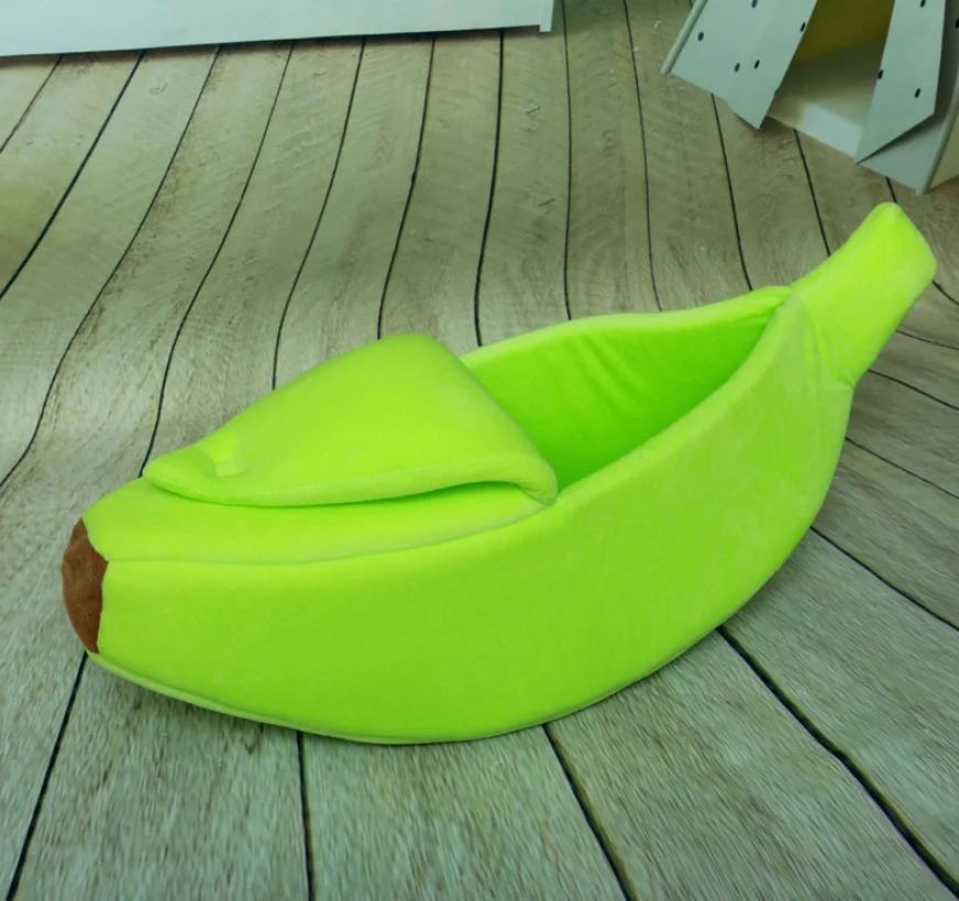 Foldable Banana Cat Bed Warm Soft Washable Dog Kennel Portable Pet House Durable Cushion Cozy Funny Pets Mat Puppy Supplies | Дом и сад