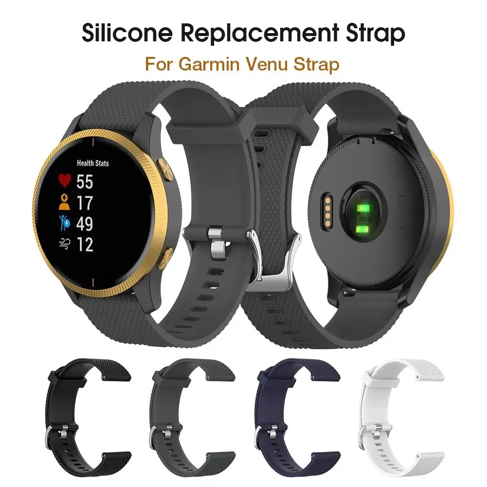 Силиконовые спортивные часы ремешок браслет для Garmin Venu Vivoactive 3 vivomove HR Amazfit GTS Samsung