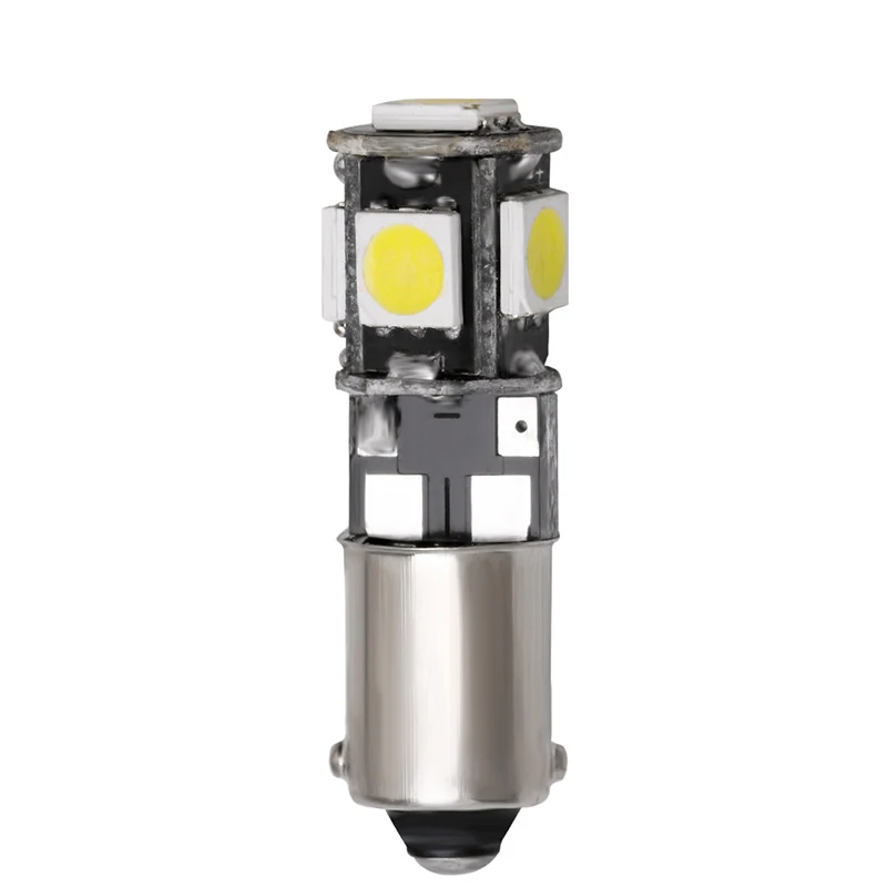 10 шт. BA9S Canbus 5 smd 5050 Led H6W T11 T4W без ошибок для чтения в автомобиле купольная дверная
