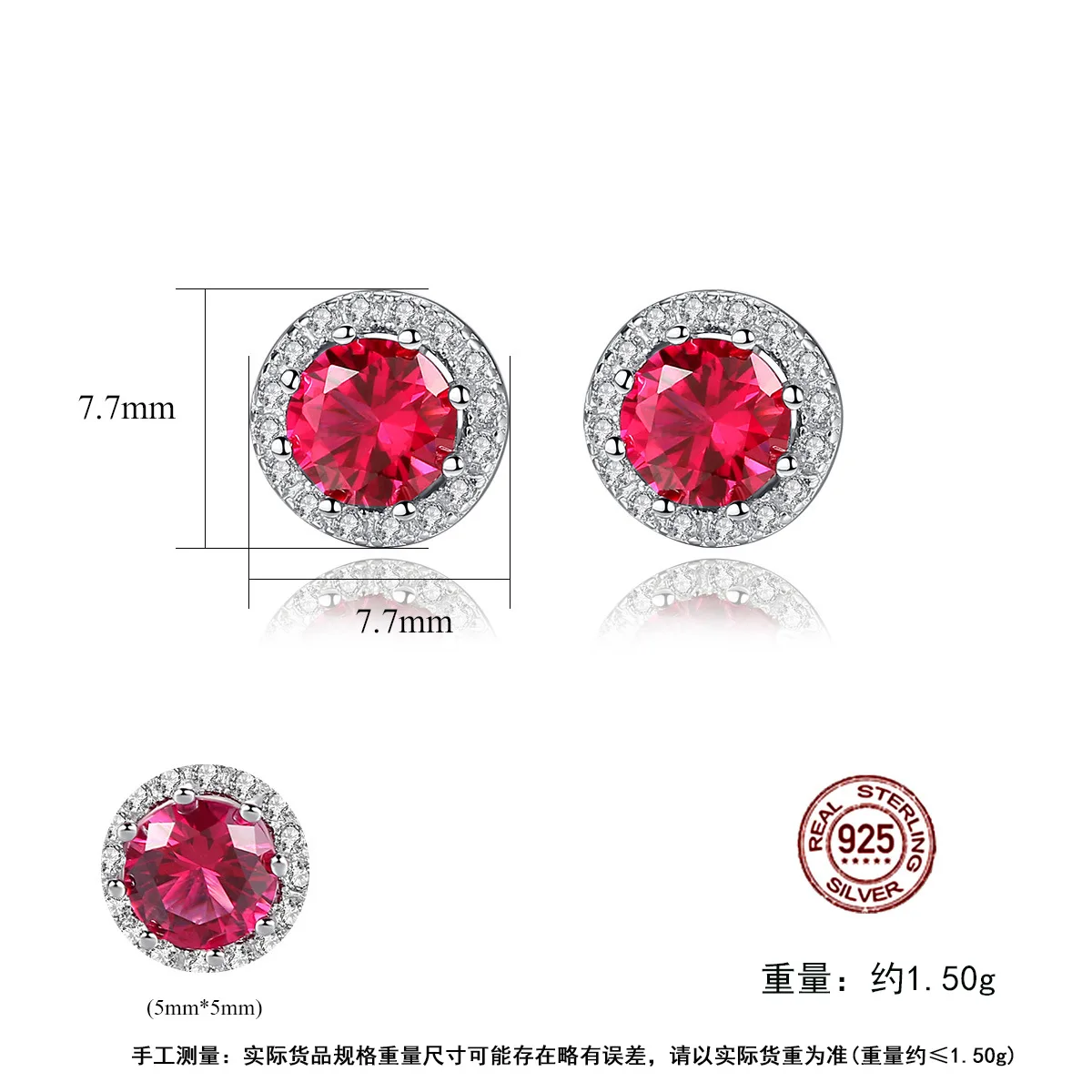 

DI-132 S925 Silver Needle Earrings Japan and South Korea Fashion Simple Round Earrings Source Factory