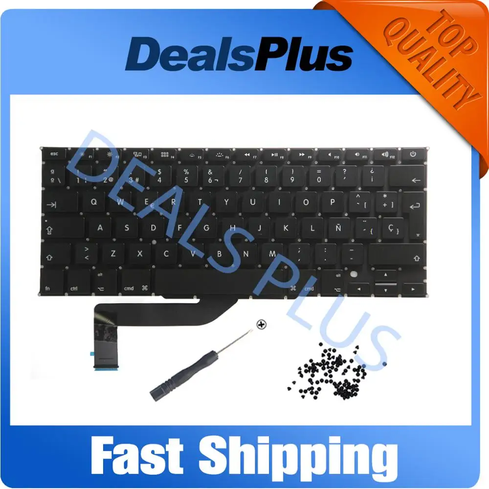 

New A1398 SP Spanish SPAIN Keyboard + Screws For Macbook Pro Retina 15" A1398 2013-2015 Year