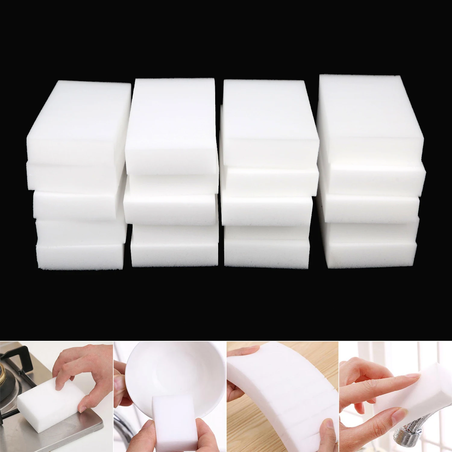 

20pcs Household Sponge Eraser Cleaner Home Kitchen Multifunction Cleaning Tool