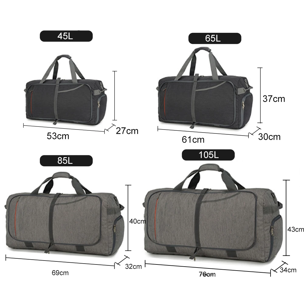 Sports Luggage Foldable Bags Gym Bag Fitness Shoulder Crossbody Men Travel Handbag Lightweight 45L 65L 85L 100L Bag Sport XA108A