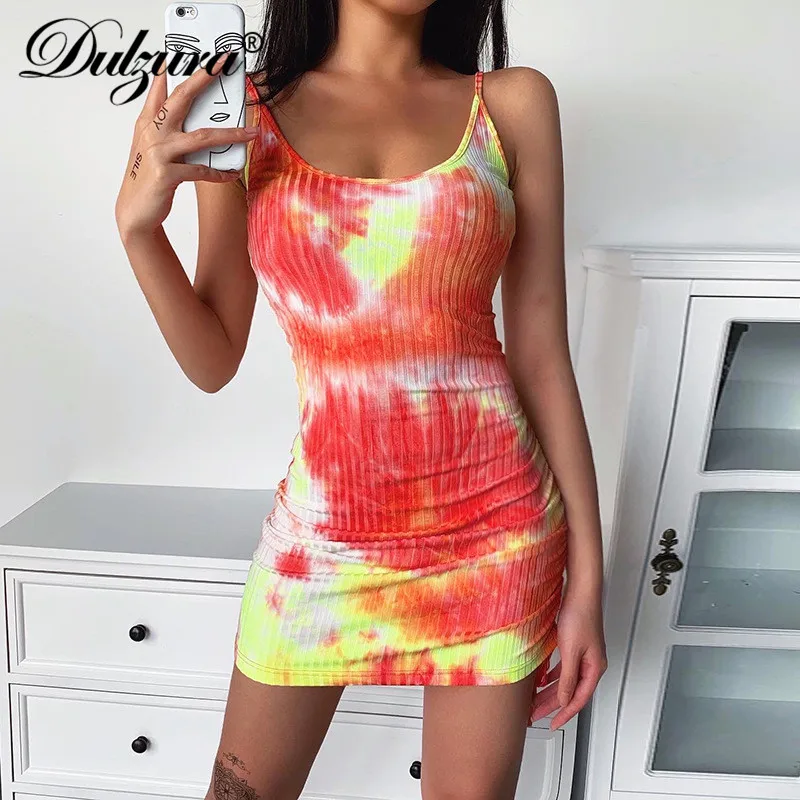 Женское мини платье в полоску с рюшами и открытой спиной|Женские платья| |