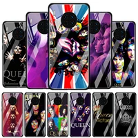 music legend queen tempered glass cover for huawei y6 y7 y9 y5p y6p y8s y8p y9a p smart z 2019 2020 2021 phone case