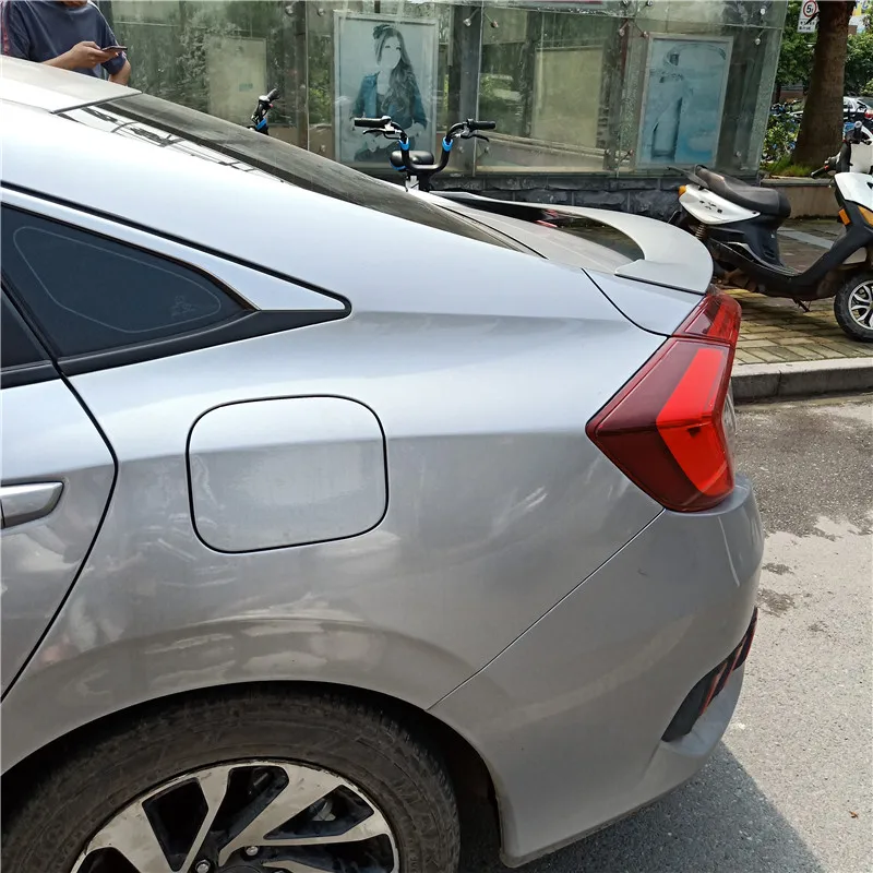 Для Honda Civic 2016 2019 спойлер спортивный со светодиодным светильник ABS Материал заднее