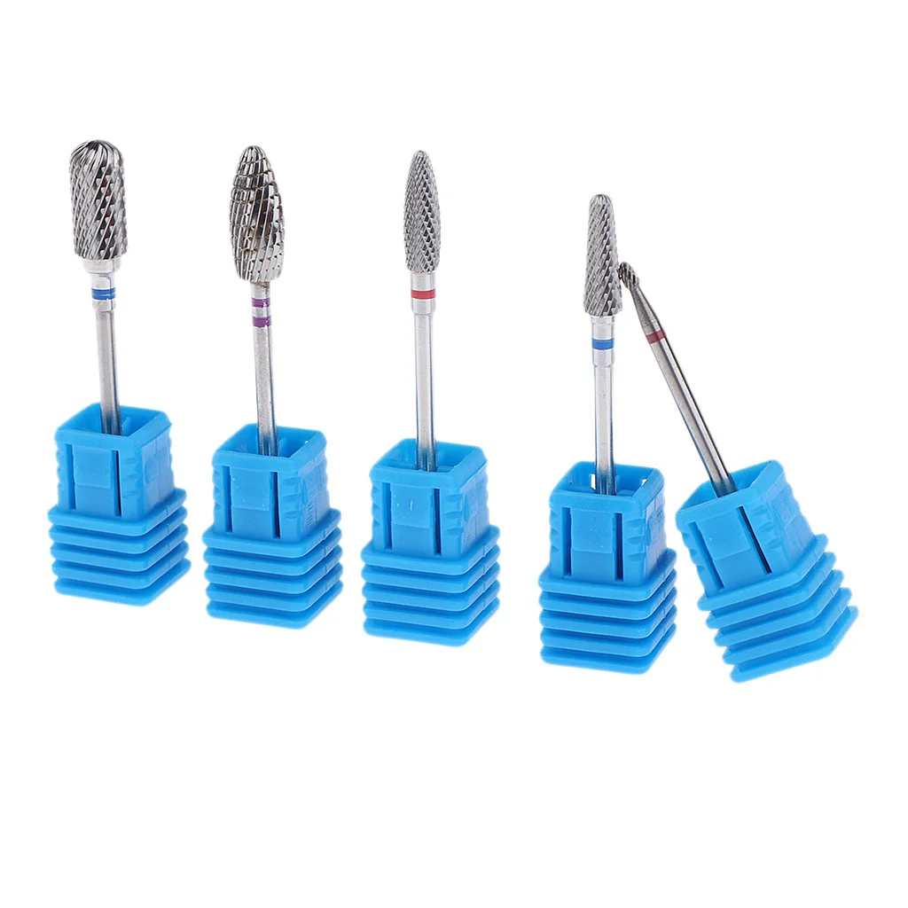 

5 Pieces/Set Tungsten Alloy Steel Nail Drill Bit Set Barrel Head Electric Drill Bits Coarse Grinding Tools, 4.5-5.1cm