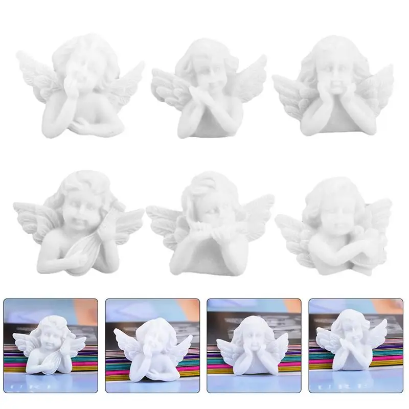 

30Pcs Angel Miniatures Pretty Resin Embellishments Ornament Crafts (Mixed Style)
