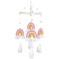 mobile baby cot mobile wind chime rattle toy macrame rainbow newborn nursery hanging bed bell gift for boys and girls