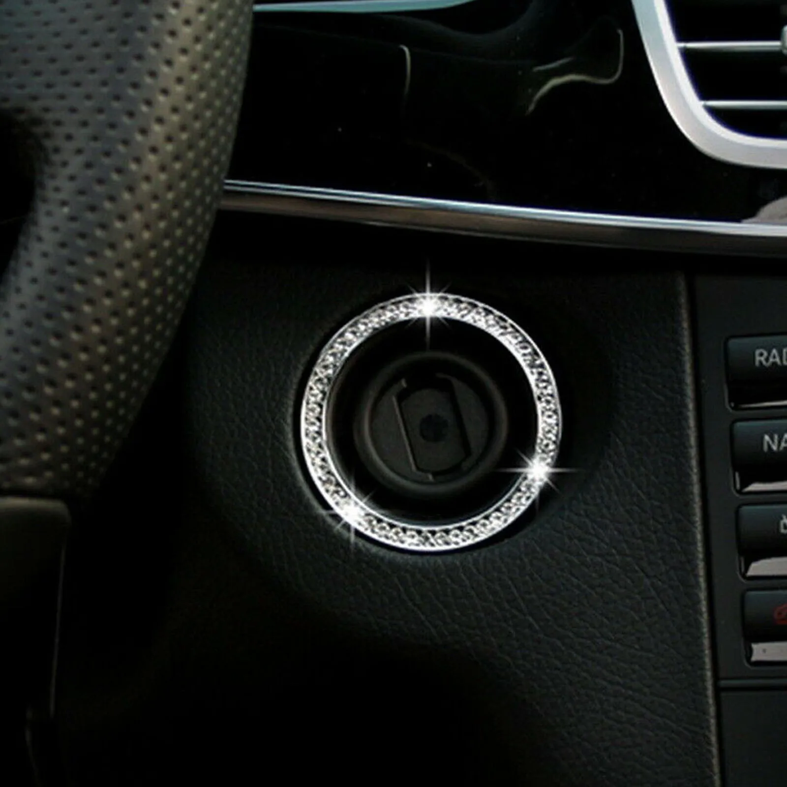 

Crystal Keyless Engine Start/Stop Push Start Button Decoration Trim For Mercedes