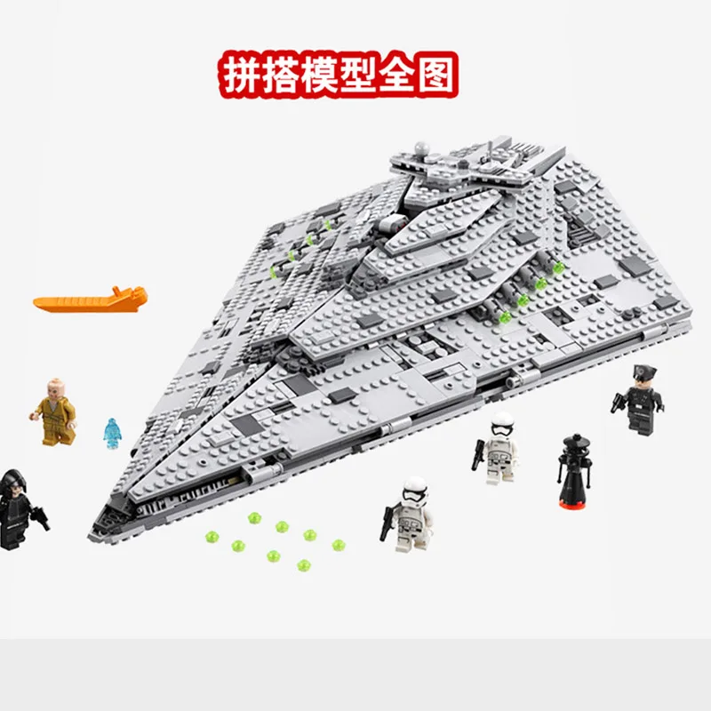 NEW Hot 10901 First Order Star Destroyer Model Building Block Bricks Toys Compatible with MOC Star Wars 75190 Xmas gift
