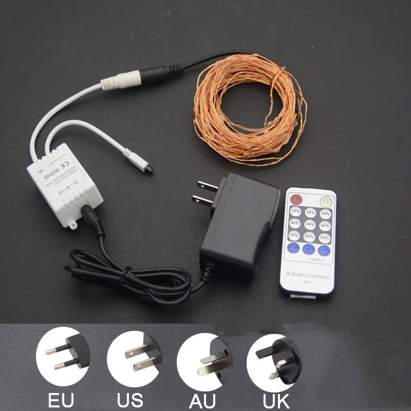 Уличные садовые украшения светодиодная гирлянда Звездные сказочные огни