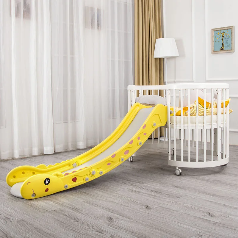 IMBABY, утолщенные ползунки, домашние Мини Пластиковые забавные ползунки, детский подарок, домашние складные удлиненные ползунки для детей 1-6 лет - Цвет: Yellow