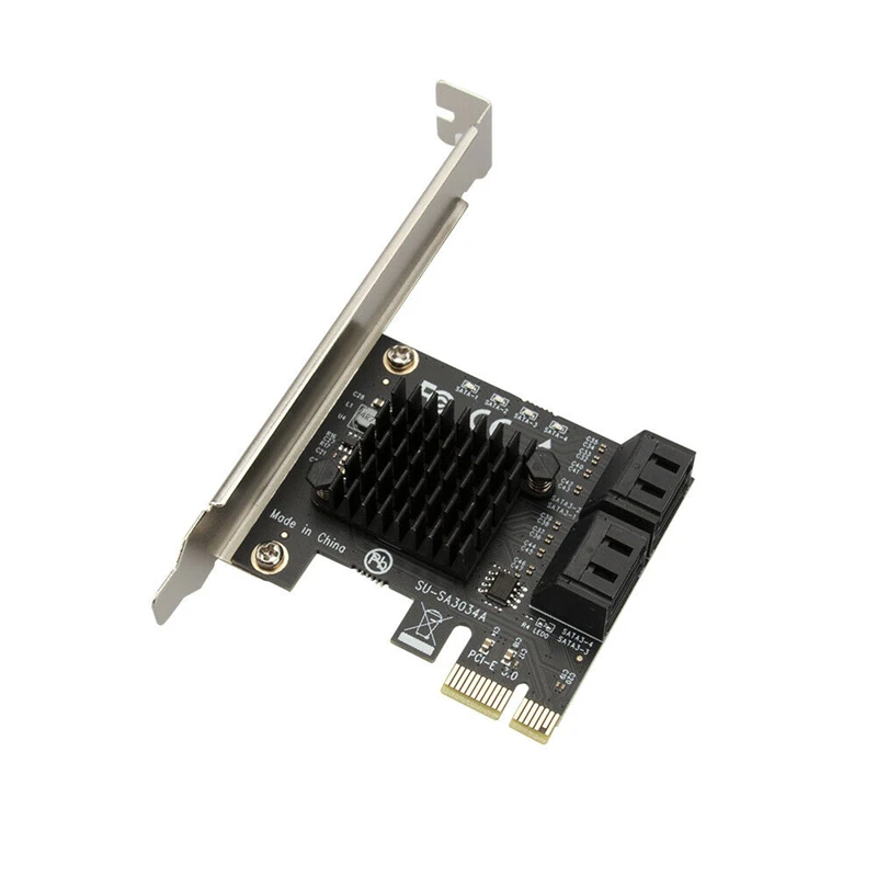 Адаптер SATA PCIe с 4 портами III на PCI Express 3 0 X1 контроллер плата расширения совместимая