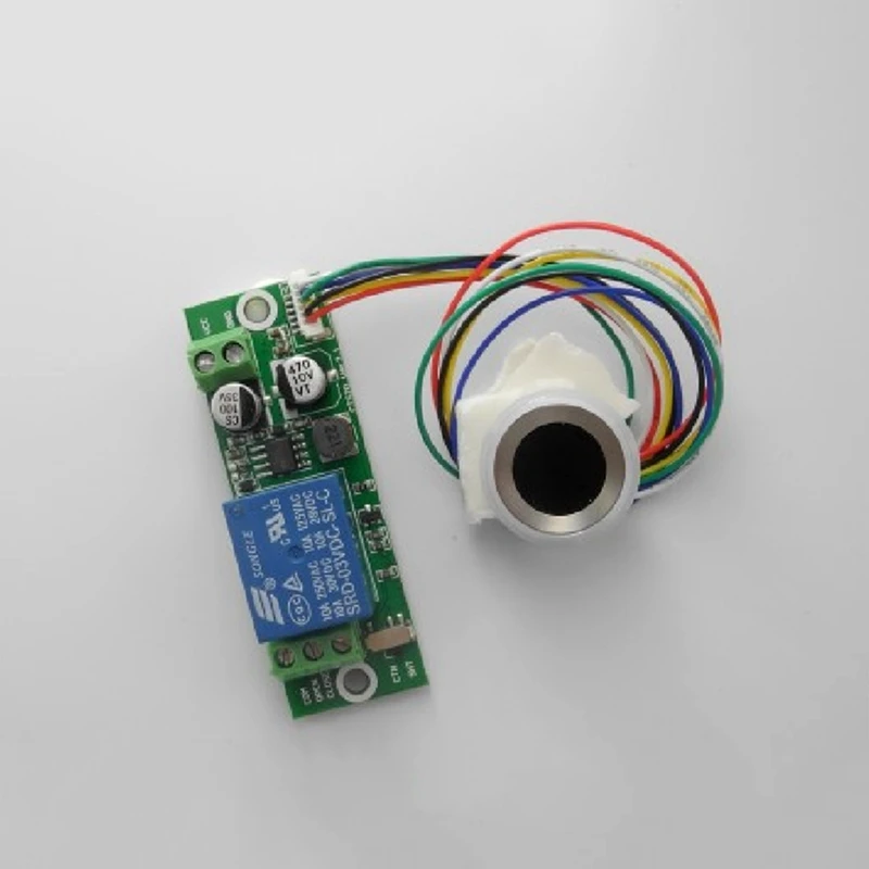 

HOT-DIY Fingerprint Identification Module Fingerprint Authentication Control Relay Module for Access Control 12V 24V