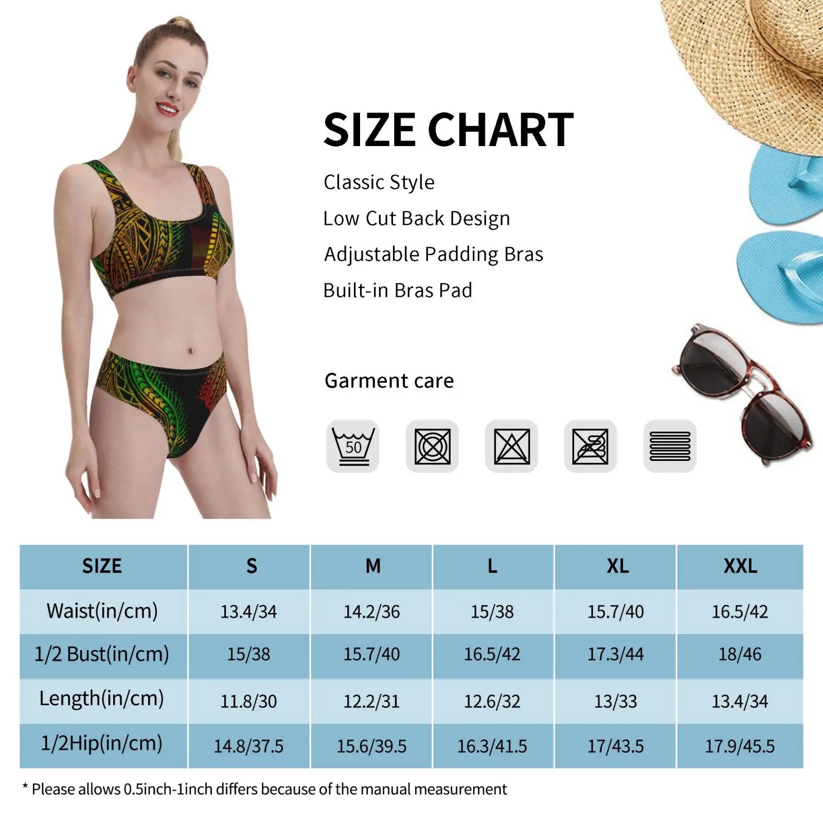 

Love For Polynesian Tribal Swimsuit one piece Bikini Padded Samoan Tribal Island Festival Family Reunion Pacific