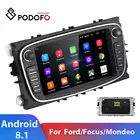 Podofo Android 8,1 Amazon Kindle Fire 7 ''автомобильный радиоприемник 2 DIN Автомобильный мультимедийный плеер 2DIN, GPS, Wi-Fi, авто для Ford Focus Mondeo C-MAX S-MAX Galaxy
