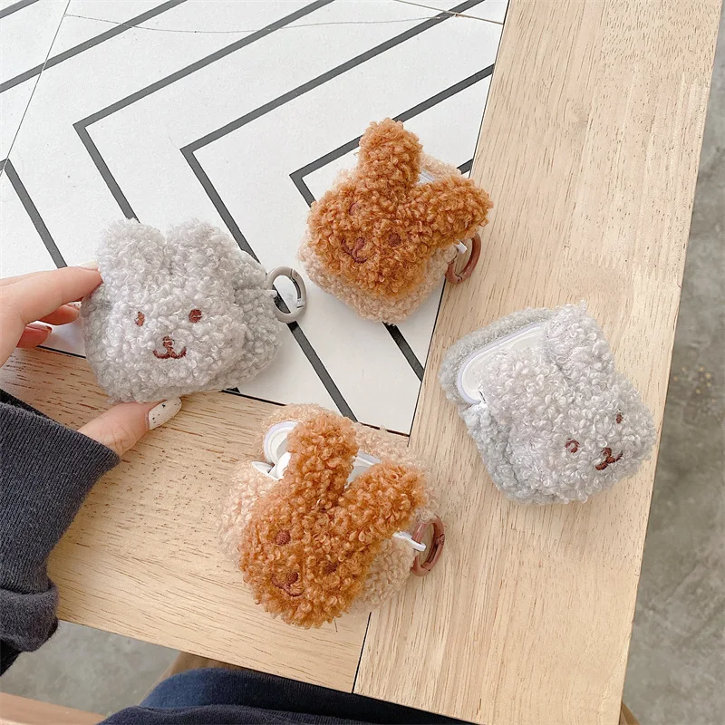 

Cute Stuffed Rabbit Drop Earphone Case 2021 AirPods 1 and 2 Case Airpods Pro Case Airpod 3 Case Earphone Accessories Case