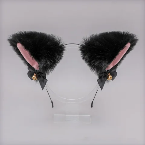 Обруч для волос с кошачьим мехом - изображение