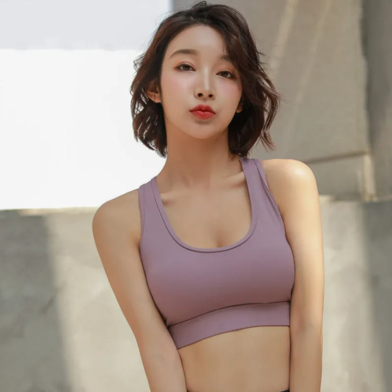 

Vest-type adjustable patchwork sports bra women's shockproof running gathers and shapes thin beautiful back sports bra