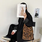 Женская сумка через плечо, с цепочкой, акриловая, с леопардовым принтом