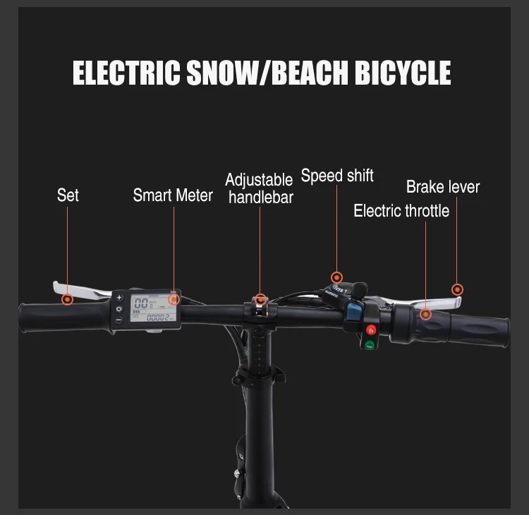 Электрический велосипед 20 дюймов ebike 48V500W Электрический горный велосипед электрический складной велосипед 4,0 fat tire bicicleta eletrica пляжный Электрический велосипед