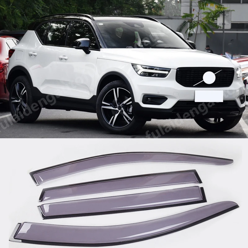 4 шт. для Volvo XC40- из оргстекла, оконный козырек, вентиляционный козырек, защита от дождя, дверной козырек, аксессуары для стайлинга автомобилей