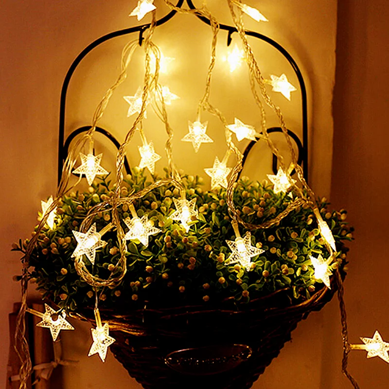 

Outdoor Garland Light Fairy Lights Star Light String Twinkle Battery Powered Led Lights Garland Christmas Light Party Decoration