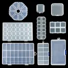 Кольцо коробочка для ювелирных изделий, Прямоугольник Чехол, 9 размеров Пластик хранения коробка ювелирных изделий отсек регулируемые контейнер кольцо коробка упаковочная коробка