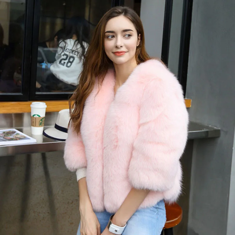 

Winter Jacket Ladies Fur Coat 5XL 6XL Large Size Black Faux Fur Coat Pink Fur Coat White Rabbit Fur Coat Fur Coat