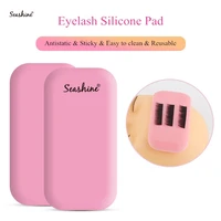 seashine individual eyelash stand reuseable eye lashes silicone rectangle pads extension stand flexible make loose fans pallet