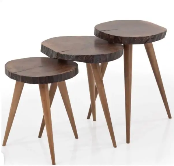 

Billet Zigon Coffee Table-Natural Cut Zigon-Dark Color Coffee Table