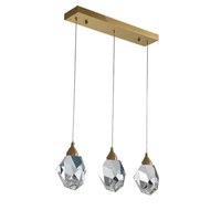 real brass led pendant lights simple living room bedroom restaurant k9 crystal hanging lamp modern home decor lighting fixtures