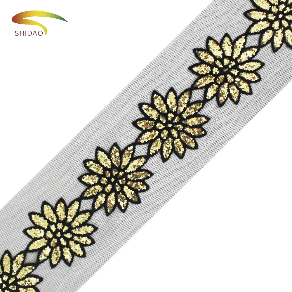 Индийское высококачественное кружево искусственный материал с украшенными