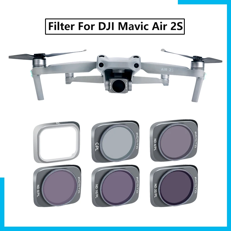 

Игра профессиональных фильтров, Комплект фильтров для DJI Mavic Air 2S CPL/ UV/ND8PL/ ND4 8 16 32 PL, NDPL4 8 16 32 ND