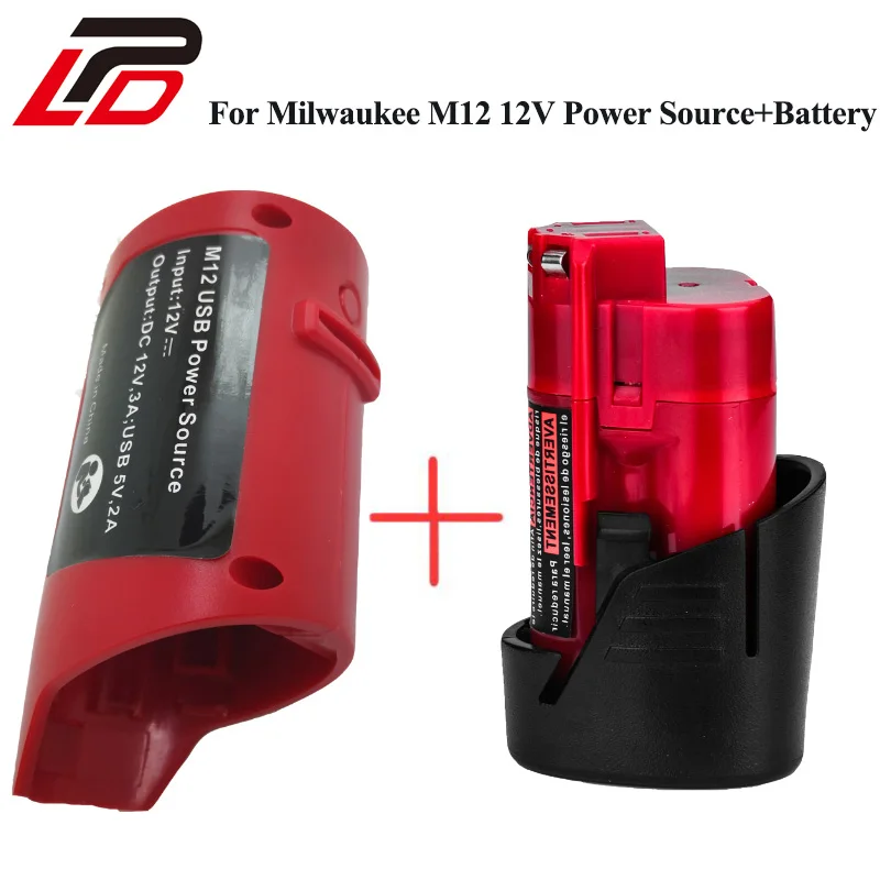 For Milwaukee M12 12V/10.8V Li-Ion Replacement Power Tool Ba