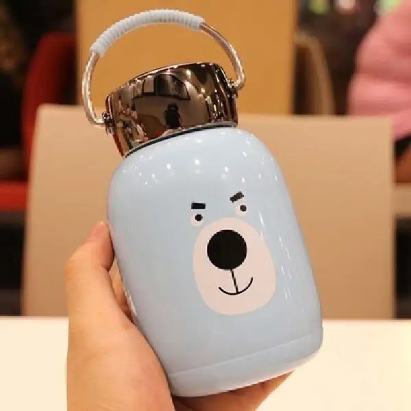 

Mini Cute Thermo Cup Stainless Steel Water Bottle Mug Kawaii Thermal Vacuum Student Thermo Cup with Handle 230ml Thermos Cup