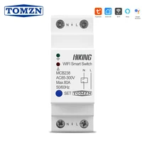 80a 2p din rail wifi smart switch circuit breaker remote control by tuya smartlife with alexa google home for home tomzn