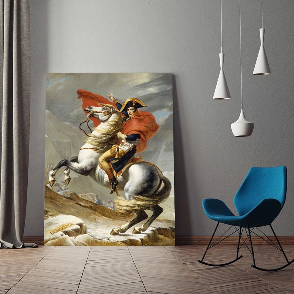 

Classical Napoleon Bonaparte Portrait Horse Oil painting Canvas Posters Prints Wall Art Picture for Living Room Home Decorations