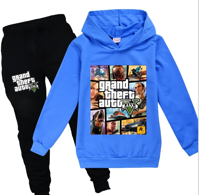 Grand Theft Auto V GTA детей от года до 5 лет состоящие из кофты с капюшоном и штанов 2