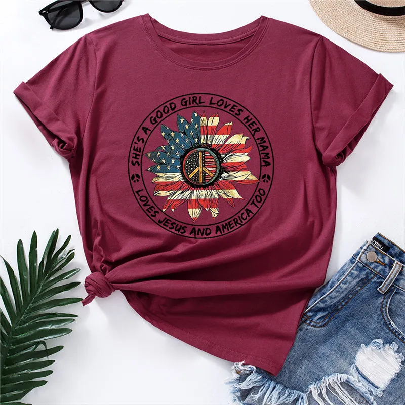 

S-5XL Summer Plus Size Women TShirt New Flower Letter Print Shirt Women O Neck Short Sleeve Tees 100%Cotton T Shirt Oversized