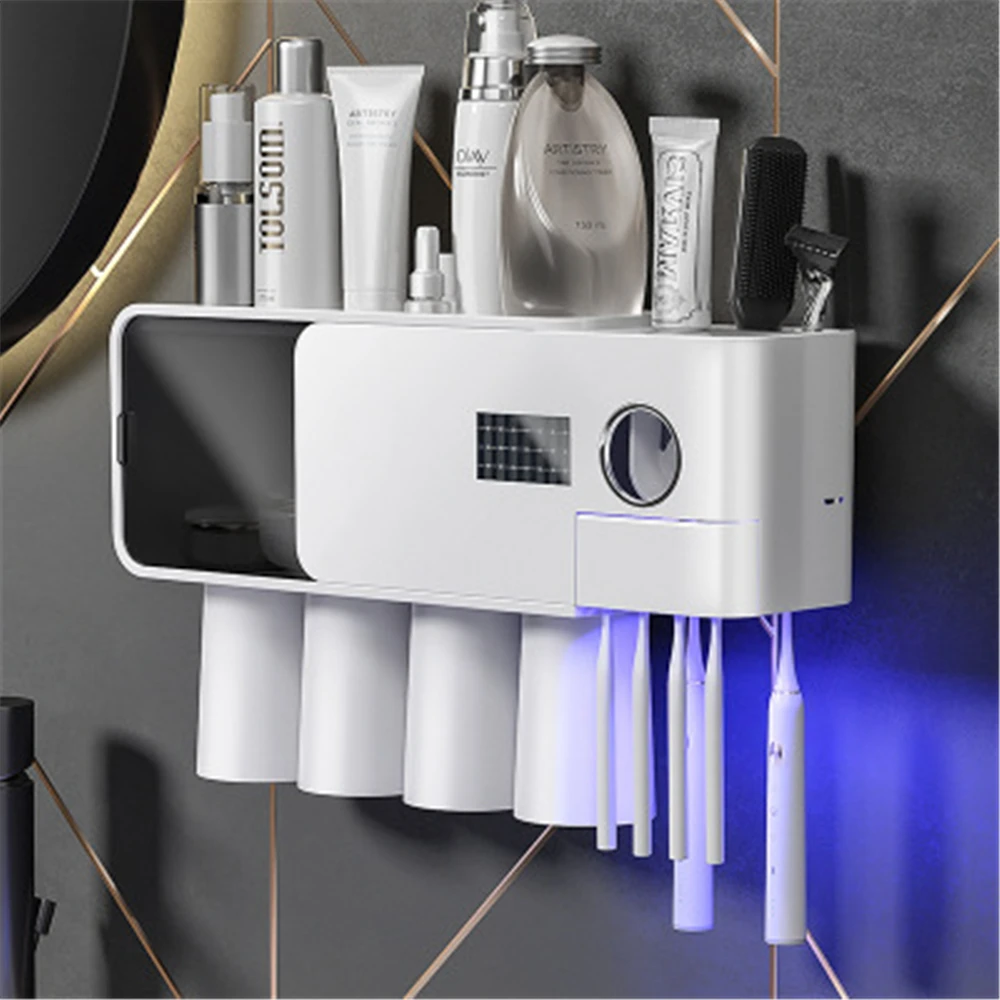 USB зарядка УФ стерилизатор зубных щеток держатель для хранения Набор с чашкой