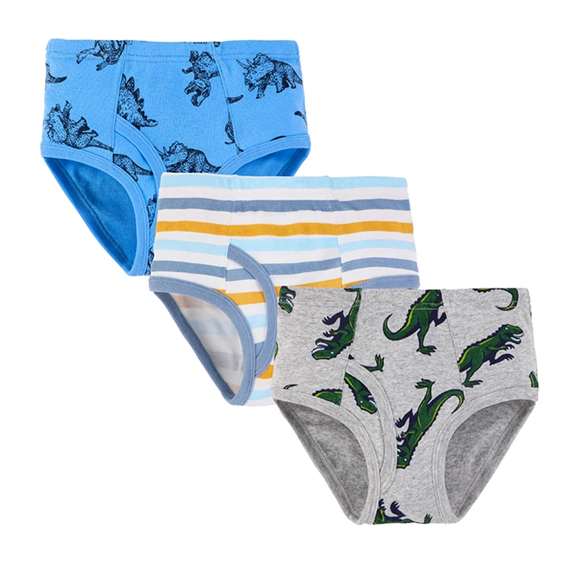 Calzoncillos estampados para ni&ntilde;os de 2 a 10 a&ntilde;os, ropa interior de dibujos animados, B&oacute;xer, 3 unids/lote-3