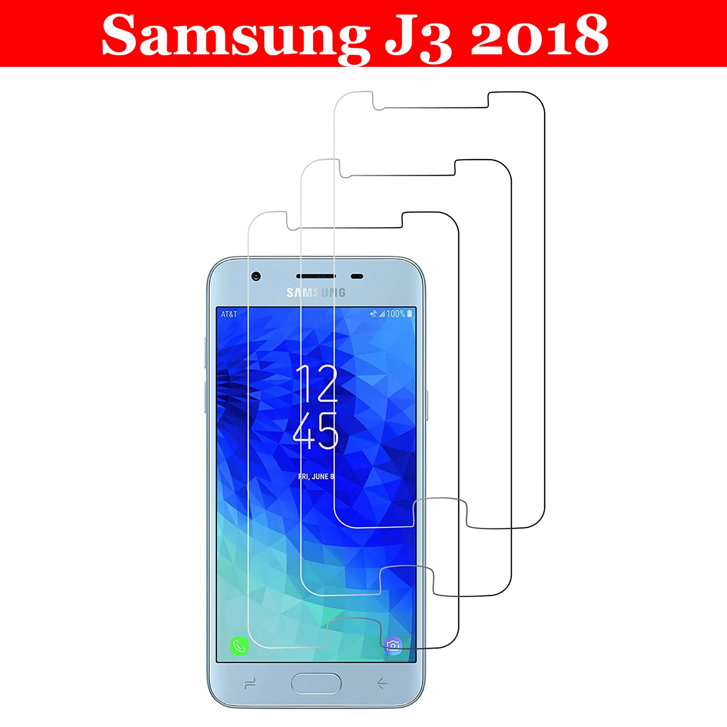 

Samsung J3 2018 защита для экрана из закаленного стекла, чувствительный к касанию, приятный для корпуса, твердость 9H для J3 star 2018/J337/Amp Prime 3/J3 V