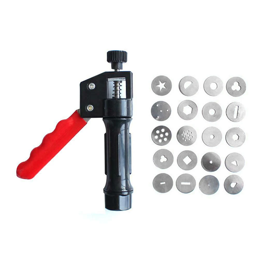 Clay Extruder Hand-held Soft Mud Squeezer with 20 Different Nozzles Biscuit Cake Decorating TT-best |