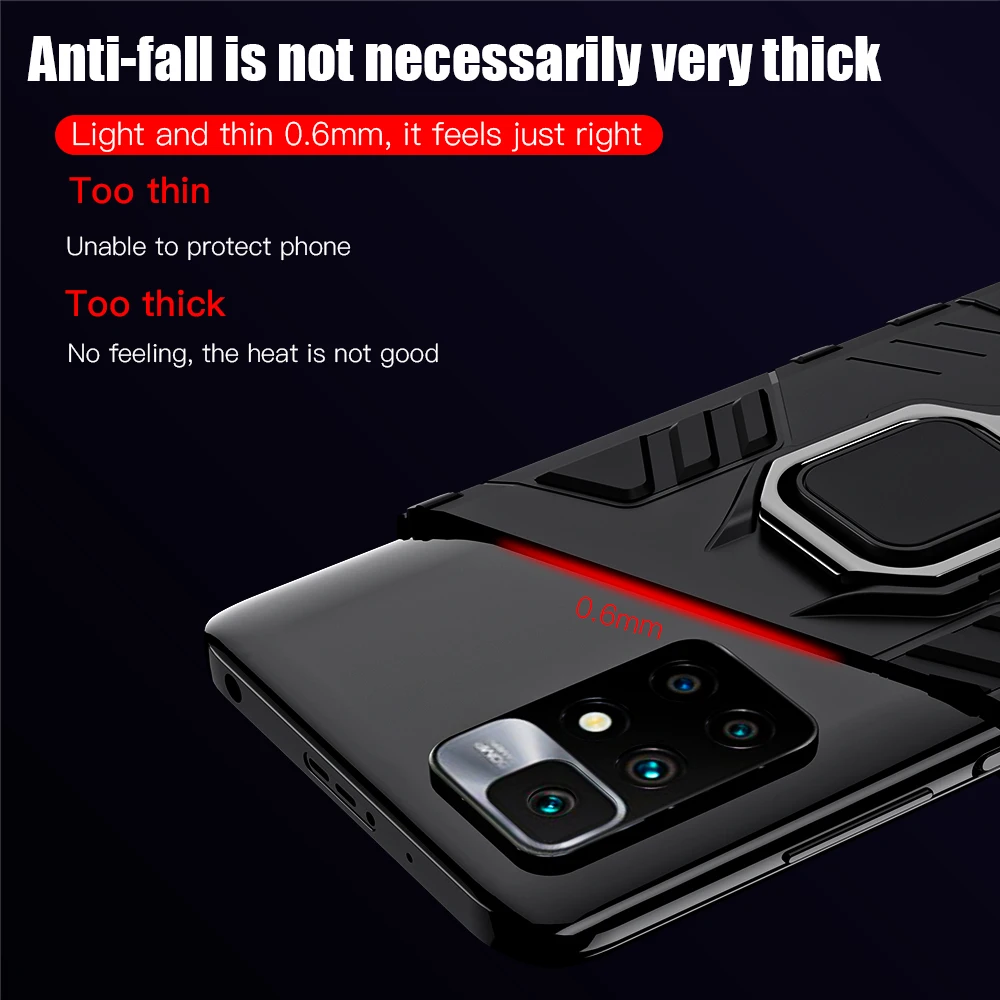 KEYSION Shockproof Case for Redmi 10 10 Prime Note 11 Pro Plus 10T 5G Phone Back Cover for Xiaomi POCO X3 GT X3 M3 M4 Pro F3 GT
