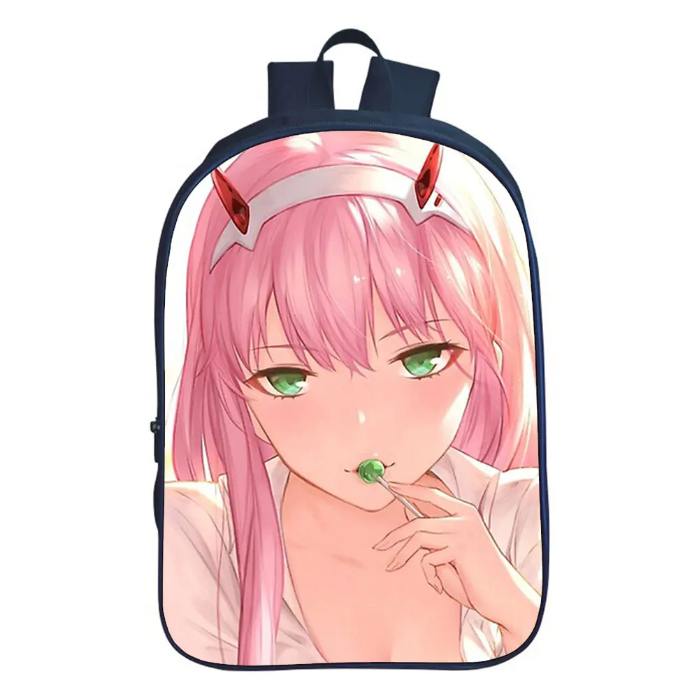 

Anime Darling In The Franxx Backpack Boy Girl Bags Large Capacity Double Layer School Bag Women Bookbag Fashion Rucksack Mochila