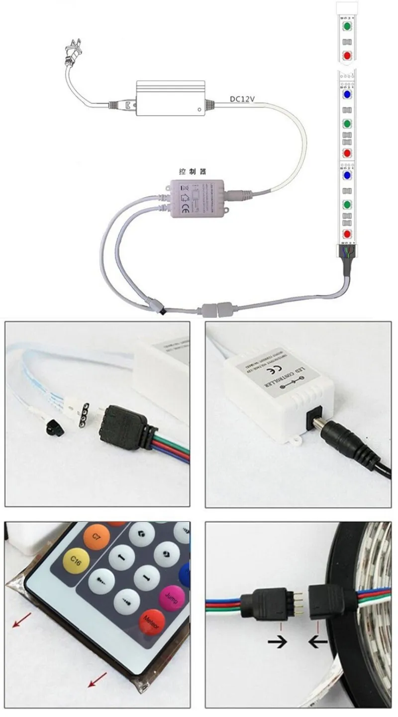 15 м WS2812B 144 светодиодный s/M белый PCB водонепроницаемый с трубкой Ip67 цифровой 5050 RGB Светодиодная лента DC5V индивидуально светодиодная полоса с адресом
