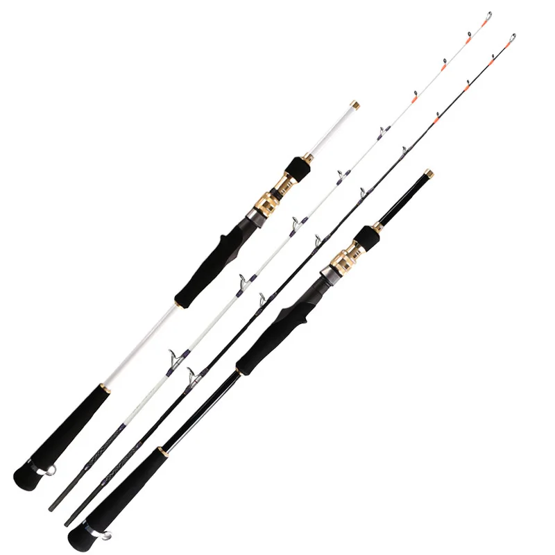 Offshore boat raft pole raft pole ice fishing rod 1.35/1.55/1.8/2.05/2.35m solid tip resin rod slightly 1.5-2 section design